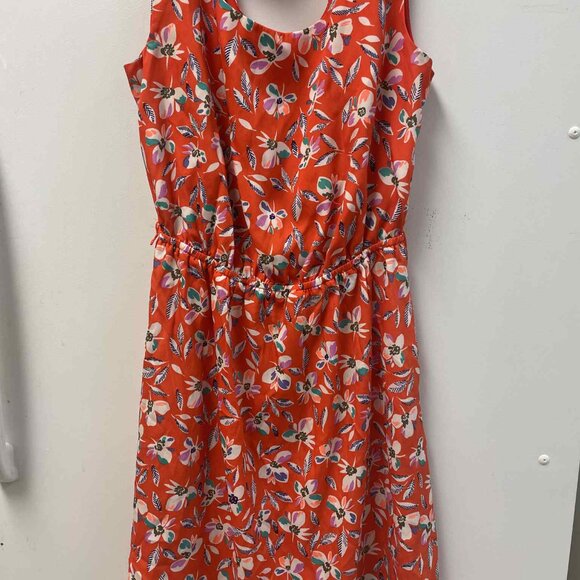 Gap Medium Sleeveless Red Floral Knee-High Summer Dress - Picture 7 of 7